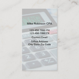 Eenvoudige Accountant CPA Zakelijke Kaarten Visitekaartje