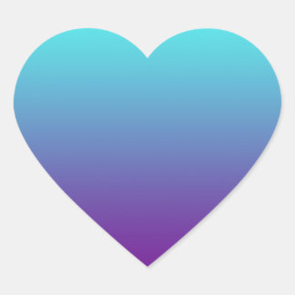 Eenvoudige Achtergrond Gradiënt Turquoise Blauw Pa Hart Sticker
