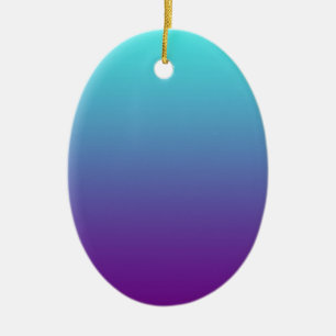 Eenvoudige Achtergrond Gradiënt Turquoise Blauw Pa Keramisch Ornament