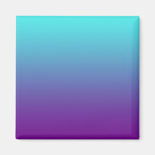 Eenvoudige Achtergrond Gradiënt Turquoise Blauw Pa Magneet