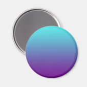 Eenvoudige Achtergrond Gradiënt Turquoise Blauw Pa Magneet (Voorkant / Achterkant)