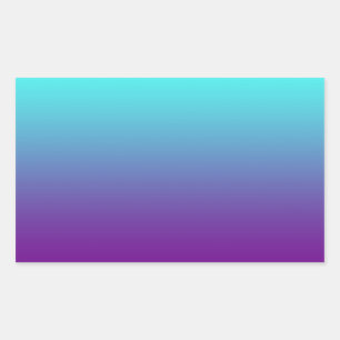 Eenvoudige Achtergrond Gradiënt Turquoise Blauw Pa Rechthoekige Sticker