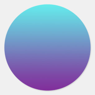 Eenvoudige Achtergrond Gradiënt Turquoise Blauw Pa Ronde Sticker