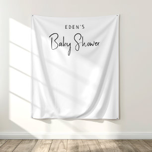 Eenvoudige achtergrond van neutraal Baby shower Wandkleed