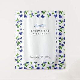 Eenvoudige achtergrond voor eerste verjaardag met  wandkleed