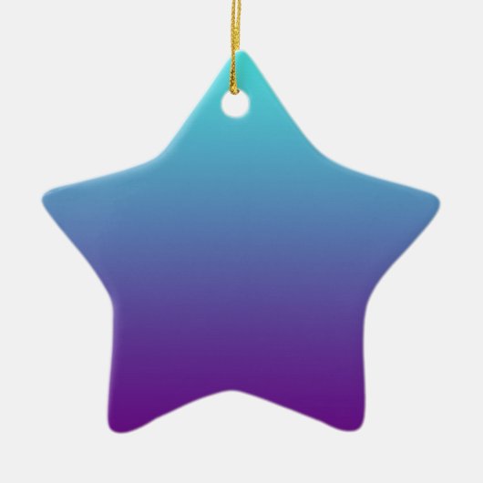 Eenvoudige achtergrondgradiënt: Paars blauw Keramisch Ornament (Voorkant)