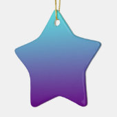 Eenvoudige achtergrondgradiënt: Paars blauw Keramisch Ornament (Links)