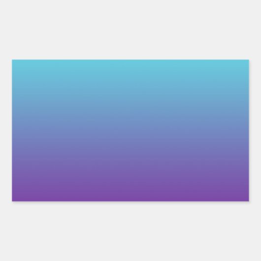Eenvoudige achtergrondgradiënt: Paars blauw Rechthoekige Sticker (Voorkant)
