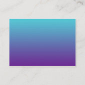 Eenvoudige achtergrondgradiënt: Paars blauw Visitekaartje (Achterkant)