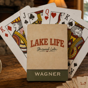 Eenvoudige achternaam Deerwood Lake Pokerkaarten