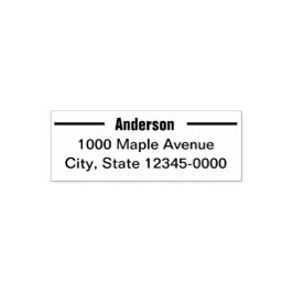 Eenvoudige achternaam retouradres Sjabloon Zelfinktende Stempel