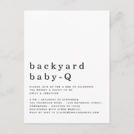 Eenvoudige achtertuin Baby Q BBQ Douche Elke kleur Briefkaart