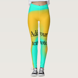 Eenvoudige acryl gietmarmer voeg uw tekst naam kla leggings