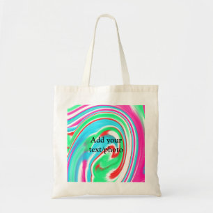 Eenvoudige acryl gietmarmer voeg uw tekst naam kla tote bag