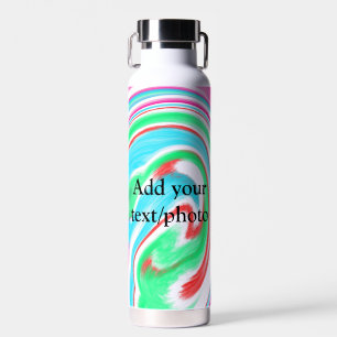 Eenvoudige acryl gietmarmer voeg uw tekst naam kla waterfles