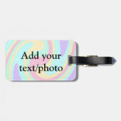 Eenvoudige acrylic voor add-your text name cust bagagelabel (Achterkant horizontaal)