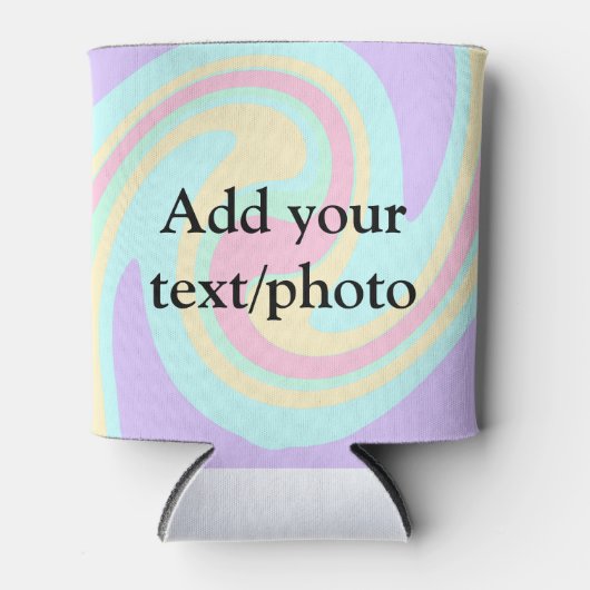 Eenvoudige acrylic voor add-your text name cust blikjeskoeler (Voorkant)