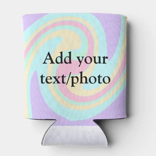 Eenvoudige acrylic voor add-your text name cust blikjeskoeler (Achterkant)