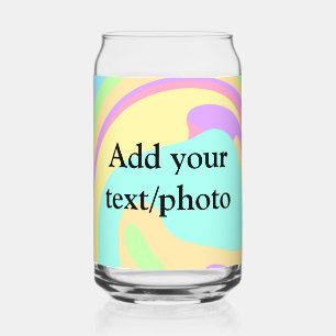 Eenvoudige acrylic voor add-your text name cust blikvorm glas