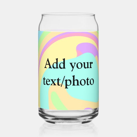 Eenvoudige acrylic voor add-your text name cust blikvorm glas (Voorkant)