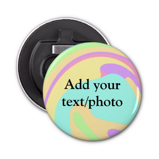 Eenvoudige acrylic voor add-your text name cust button flesopener (Voorkant)