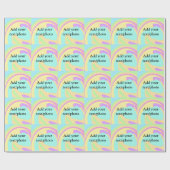 Eenvoudige acrylic voor add-your text name cust cadeaupapier (Vlak)