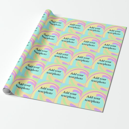 Eenvoudige acrylic voor add-your text name cust cadeaupapier (Uitgerold)