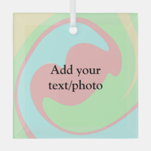 Eenvoudige acrylic voor add-your text name cust glas ornament