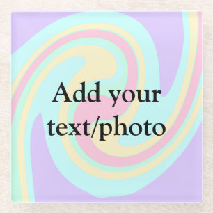 Eenvoudige acrylic voor add-your text name cust glazen onderzetter