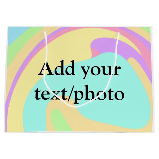 Eenvoudige acrylic voor add-your text name cust groot cadeauzakje (Voorkant)
