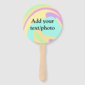 Eenvoudige acrylic voor add-your text name cust handwaaier (Achterkant)