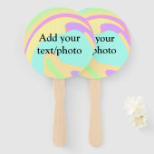 Eenvoudige acrylic voor add-your text name cust handwaaier (Voorkant en achterkant)