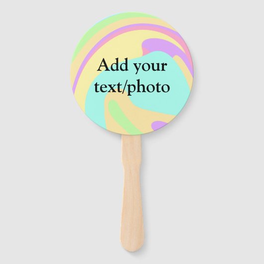Eenvoudige acrylic voor add-your text name cust handwaaier (Voorkant)
