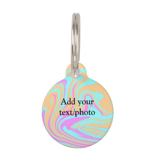 Eenvoudige acrylic voor add-your text name cust huisdierpenning (Voorkant)