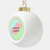 Eenvoudige acrylic voor add-your text name cust keramische bal ornament (Rechts)