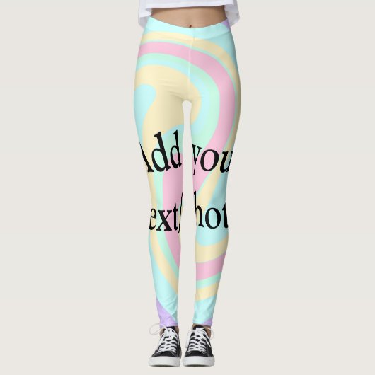 Eenvoudige acrylic voor add-your text name cust leggings (Voorkant)