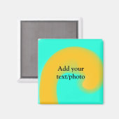 Eenvoudige acrylic voor add-your text name cust magneet (Voorkant / Achterkant)