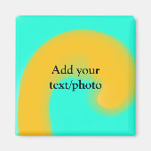 Eenvoudige acrylic voor add-your text name cust magneet (Voorkant)