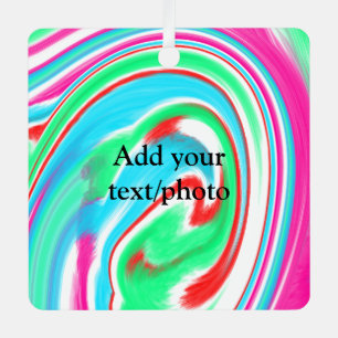 Eenvoudige acrylic voor add-your text name cust metalen ornament