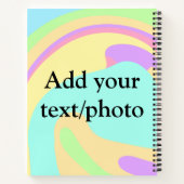 Eenvoudige acrylic voor add-your text name cust notitieboek (Achterkant)