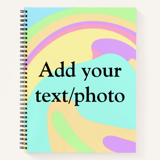 Eenvoudige acrylic voor add-your text name cust notitieboek (Voorkant)