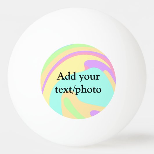 Eenvoudige acrylic voor add-your text name cust pingpongbal (Voorkant)