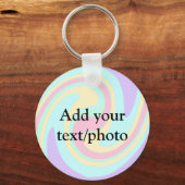 Eenvoudige acrylic voor add-your text name cust sleutelhanger (Achterkant)