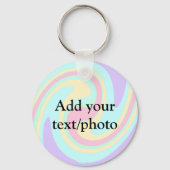 Eenvoudige acrylic voor add-your text name cust sleutelhanger (Achterkant)