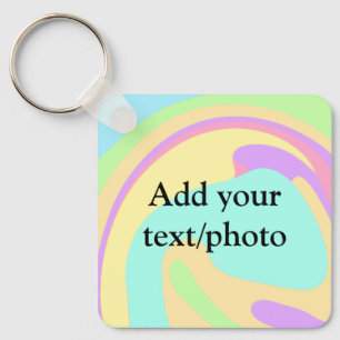Eenvoudige acrylic voor add-your text name cust sleutelhanger