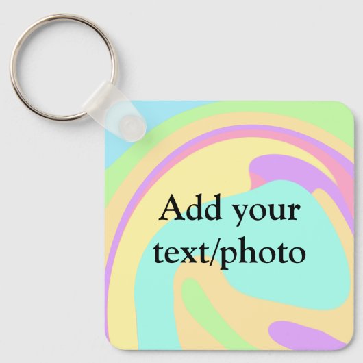 Eenvoudige acrylic voor add-your text name cust sleutelhanger (Voorkant)