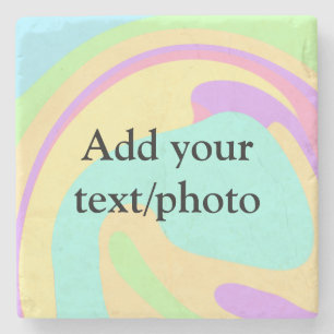 Eenvoudige acrylic voor add-your text name cust stenen onderzetter