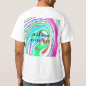 Eenvoudige acrylic voor add-your text name cust t-shirt (Achterkant)
