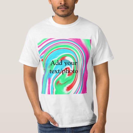 Eenvoudige acrylic voor add-your text name cust t-shirt (Voorkant)