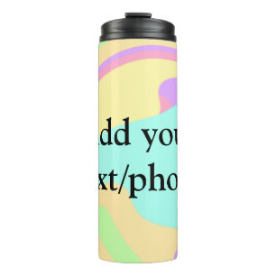 Eenvoudige acrylic voor add-your text name cust thermosbeker